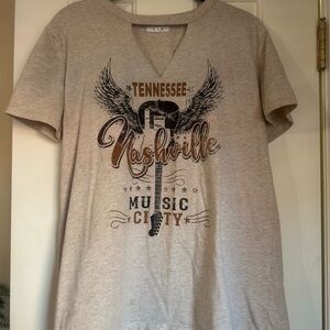 Maurices Beige Tennessee Music Tee